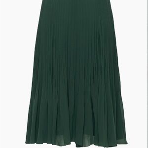 Aritzia Green Pleated Skirt